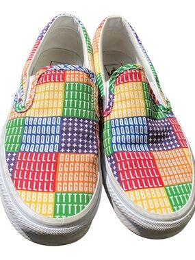 Vans Woman’s Pride Rainbow Patchwork Slip-On Sneakers